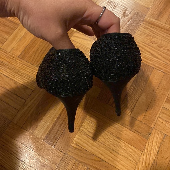 Black Sparkly Pumps - Picture 5 of 8